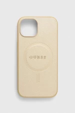 Obal na telefon Guess iPhone 15 6.1 zlatá barva