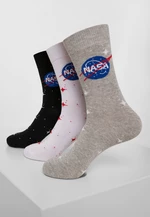 NASA Insignia 3-Pack Socks Black/Grey/White
