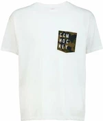 Pánské tričko CCM  CAMO POCKET S/S TEE White Senior S