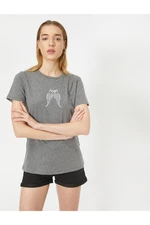 Koton T-Shirt - Gray - Fitted