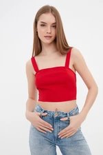 Trendyol Red Strap Crop Blouse