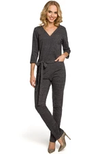 Made Of Emotion Woman's Jumpsuit M330 Graphite Melange