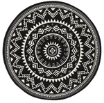 Kusový koberec Celebration 103441 Valencia Black-200x200 (průměr) kruh