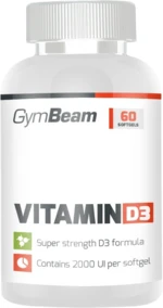 GYMBEAM Vitamin D3 2000 IU, bez príchute 120 mäkkých kapsúl