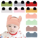 Fashion Bear Ear Hair Girls Headbands Cute Baby Elastic Hair Band For Children Solid Turban Kids 2022 Hair Accessories
