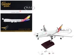 Boeing 747-400F Commercial Aircraft "Asiana Cargo" White with Striped Tail "Gemini 200 - Interactive" Series 1/200 Diecast Model Airplane by GeminiJe