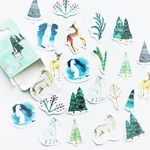 45 pcs /Box Winter Forest Deer Bear Trees Decorative Stickers Notebook Diary Decoration