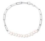 JwL Luxury Pearls Fashion stříbrný náramek s perlami JL0757