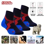 ZEALWOOD No Show/Ankle Athletic Running Socks Men's Women's Merino Wool Anti-blister Cushion Hiking Cycling Trekking 1/3 Pairs