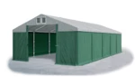 Skladový stan 5x10x2,5m střecha PVC 560g/m2 boky PVC 500g/m2 konstrukce ZIMA PLUS Zelená Šedá Zelená,Skladový stan 5x10x2,5m střecha PVC 560g/m2 boky 