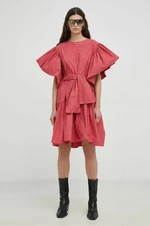 Šaty MMC STUDIO ružová farba, mini, áčkový strih