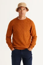 AC&Co / Altınyıldız Classics Men's Tile Standard Fit Normal Cut, Crew Neck Jacquard Knitwear Sweater.