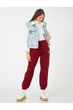 Koton Jogger Sweatpants with Pocket Detailed Tie Waist, Fleece Inner.
