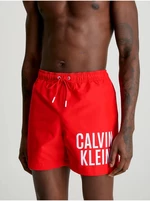 Červené pánské plavky Calvin Klein Underwear - Pánské