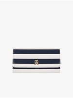 Blue and White Striped Women's Wallet Tommy Hilfiger Iconic LRG - Ladies