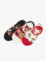 Set of three pairs of women's low socks in white and red VANS - Women's