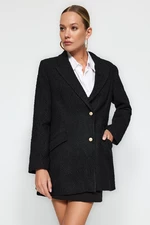 Trendyol Black Tweed Jacket Coat