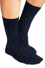Noviti SB 004 09 puntíky Oblekové pánské ponožky 43/46 tmavě modrá