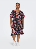 Black Women Floral Wrap Dress ONLY CARMAKOMA Livia - Women