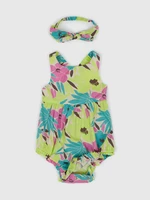 GAP Baby flowered bodysuit with headband - Girls