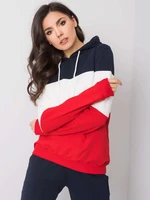 Set of sweatshirts in navy and red