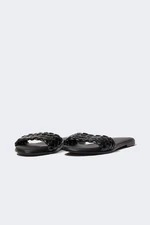 DEFACTO Woman Faux Leather Flat Sole Slipper