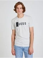 Cream Men's T-Shirt Guess Belty - Men