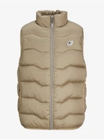 Beige Men's Quilted Vest Jack & Jones Sky - Men