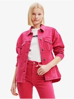 Dark pink Desigual Morgon Denim Jacket - Ladies