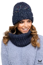 Set da donna Kamea Kamea_Set_Hat&Chimney_K.19.239.12_Navy_Blue