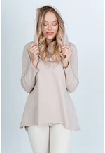 Women's hooded tunic - beige,
