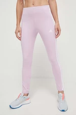 Legíny adidas dámské, růžová barva, vzorované