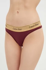 Tanga Calvin Klein Underwear vínová barva