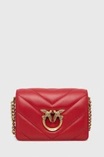 Kožená kabelka Pinko červená farba, 100067.A136