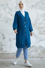 InStyle Evia Buttons Knitwear Cardigan - Indigo