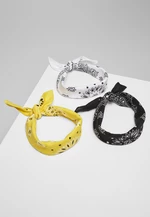 Multicolor Scarf 3-Pack Black+Yellow+White