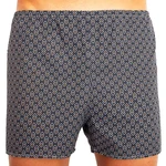 Classic men's shorts Foltýn dark blue diamonds oversize