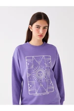 LC Waikiki Women's Crew Neck Printed Long Sleeve Sweatshirt