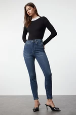 Trendyol Dark Blue Push Up High Waist Skinny Jeans