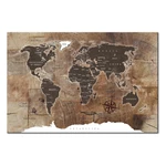Tablica z mapą świata Bimago Wooden Mosaic 120x80 cm