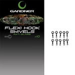 Gardner obratlíky covert flexi hook swivels 10 ks - veľkosť 20