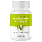 MOVIT ENERGY Vápník 600 mg + D3 liquid 90 tobolek