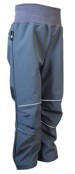 Children's softshell pants - dark gray-reflective