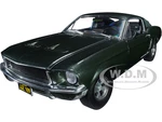 1968 Ford Mustang GT Fastback Highland Green Metallic 1/18 Diecast Model Car by Greenlight