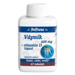 MEDPHARMA Vápník 600 mg + Vitamin D-liquid 67 tobolek