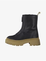 Beige-black ankle boots Tamaris - Women's