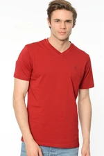 T8537 DEWBERRY T-SHIRT-BURGUNDY