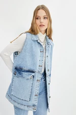 Trendyol Indigo Shirt Collar Jacket