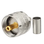 Superbat UHF Series UHF PL-259 Crimp Male RF Coaxial Connector for RG58 RG400 RG142 LMR195 Cable