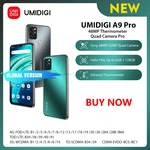 In Stock UMIDIGI A9 Pro Unlocked Android Smartphone Global Version 6.3" FHD+ 32MP/48MP Quad Camera Cellular Helio P60 Cellphone